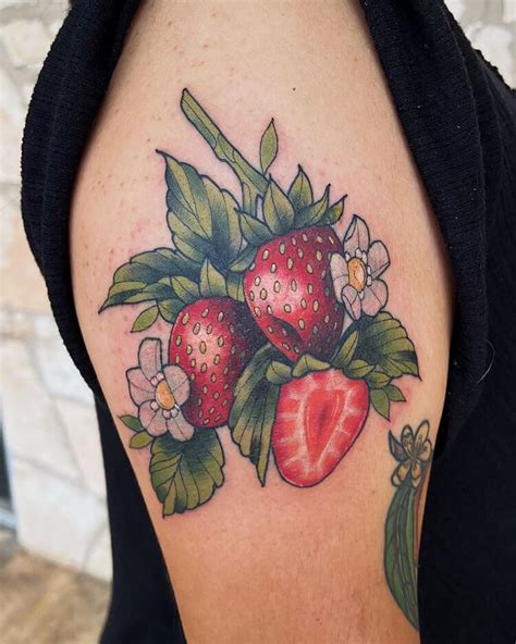 strawberry tattoo|More.